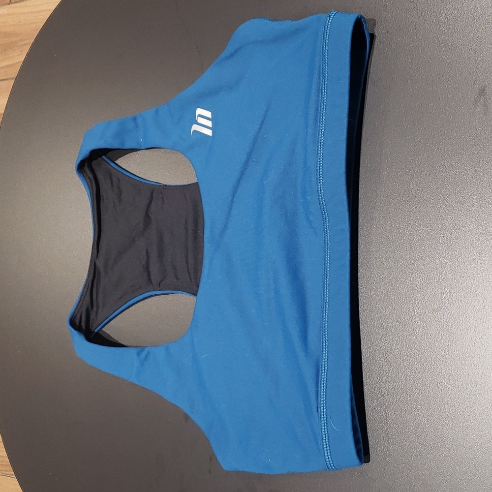 Muscle Nation Blue Cutout Sports Bra Size M